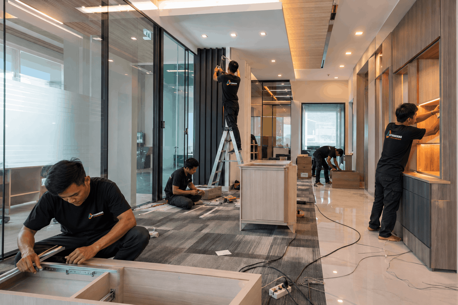 Renovasi kantor modern oleh ARTHOMORHO General Contractor