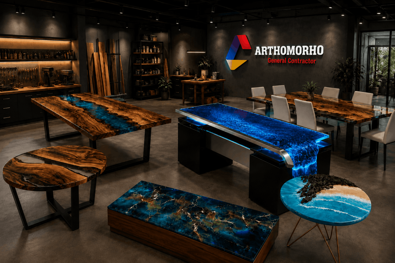 Furniture resin epoxy custom dari ARTHOMORHO